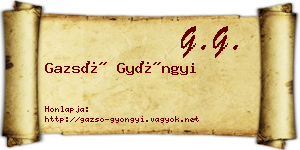 Gazsó Gyöngyi névjegykártya
