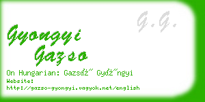 gyongyi gazso business card